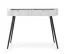 Coiffeuse blanche Makreb 19 | 2 tiroirs Soft Close | 80 x 103 x 49 cm | Pieds métal noir | Console chambre ou dressing