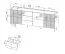 Buffet Mairenke 06 | Noyer & Noir mat | 79 x 200 x 40 cm | Design moderne, grande capacité