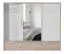 Grande armoire portes coulissantes miroir | Cerdanyola 07 chêne/blanc | 222 x 269 x 64 cm