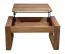 Table basse Wooden Nature 12 en chêne sauvage massif naturel | 100 x 65 x 46-65 cm | Hauteur réglable