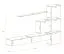 Elégant meuble-paroi Balestrand 141, couleur : chêne wotan / noir - dimensions : 200 x 310 x 40 cm (h x l x p), avec 12 compartiments