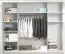 258 cm de large Armoire à portes coulissantes avec 3 portes | 8 casiers | 2 tringles à vêtements | Couleur: Blanc Abbildung