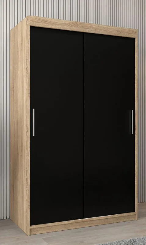 Penderie à portes coulissantes Bisaurin 2A | Chêne Sonoma & Wengé | 200 x 120 x 62 cm