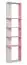 Chambre d'enfant - Étagère Luis 07, couleur : blanc chêne / rose - 218 x 50 x 22 cm (h x l x p)