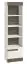 Étagère Knoxville 04, couleur : pin blanc / gris - Dimensions : 202 x 54 x 42 cm (h x l x p), avec 1 porte et 5 compartiments