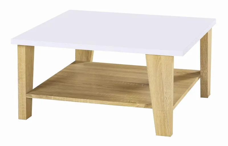 Table basse Couleur: Chêne Sonoma / Blanc 40x80x80 cm Abbildung