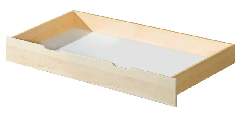 Tiroir pour lit 37, couleur : naturel, solide - 20 x 75 x 150 cm (H x l x L)