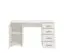 Bureau fonctionnel Arande 02 blanc | 4 tiroirs, 1 porte, 2 compartiments | Rangement optimisé | 75,5 x 135 x 50 cm