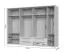Armoire contemporaine Neiafu 83 | 7 portes | 4 tiroirs | cadre LED | Soft-Close | 226 x 322 x 60 cm | Kaschmir