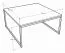 Table basse design Granollers 03 | Blanc marbre | 80 x 80 x 40 cm | Élégance moderne et stabilité