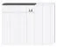 Cadre supérieur pour armoire à portes battantes / Penderie Faleasiu et modules d'extension, Couleur : Blanc - largeur : 182 cm
