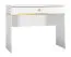 Coiffeuse Roanoke 10 | Blanc / Blanc brillant | 79 x 100 x 40 cm | Design contemporain et détails dorés