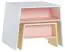 Table d'enfant Irlin 02, couleur : blanc / rose - Dimensions : 49 x 60 x 50 cm (h x l x p)