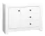 Commode Orivesi 10, Couleur : Blanc - Dimensions : 85 x 117 x 42 cm (h x l x p), avec 1 porte, 3 tiroirs et 2 compartiments