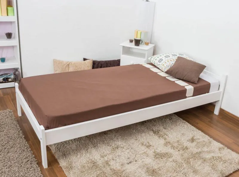 Blanc Pin Lit Futon 90 x 200 cm Blanc massif Abbildung