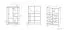 Vitrine Orivesi 07, Couleur : Blanc - Dimensions : 140 x 92 x 42 cm (h x l x p), avec 2 portes et 8 compartiments