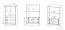 Commode Orivesi 08, Couleur : Blanc - Dimensions : 140 x 92 x 42 cm (h x l x p), avec 2 portes, 2 tiroirs et 2 compartiments
