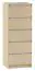 Commode Kiunga 05, couleur : hêtre / blanc - Dimensions : 112 x 42 x 40 cm (H x L x P)