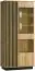 Vitrine Trevalli 3, Couleur : Chêne / Noir - Dimensions : 194 x 90 x 40 cm (H x L x P)
