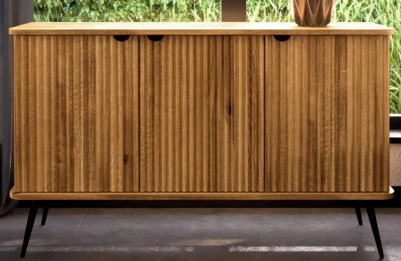 Commode Rolleston 29 en chêne sauvage massif huilé | 87 x 144 x 46 cm | Design haut de gamme