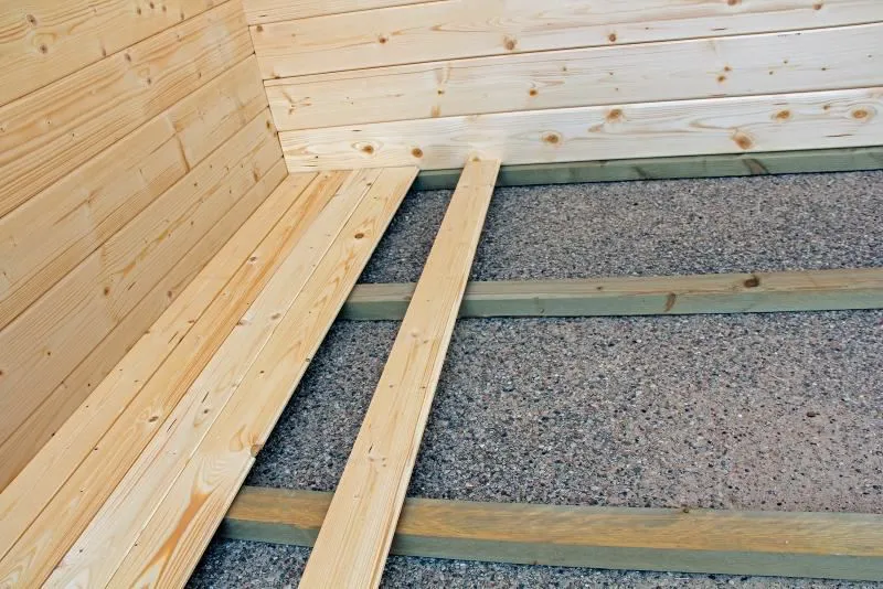 Plancher pour l'abri de jardin O4 d'une surface de 4,91 m².