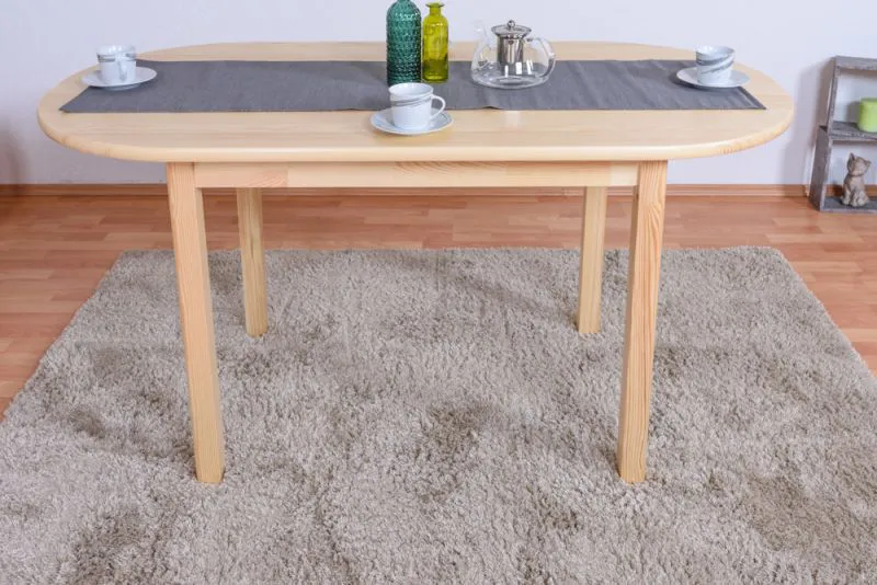 Table ronde en pin massif naturel Junco 232B | Design moderne | 150 x 75 cm
