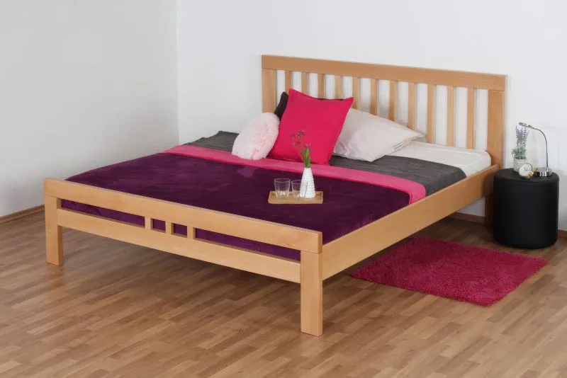 Lit junior Easy Premium Line K8/1 180 x 200 cm | Bois de hêtre massif naturel | Design moderne et stabilité