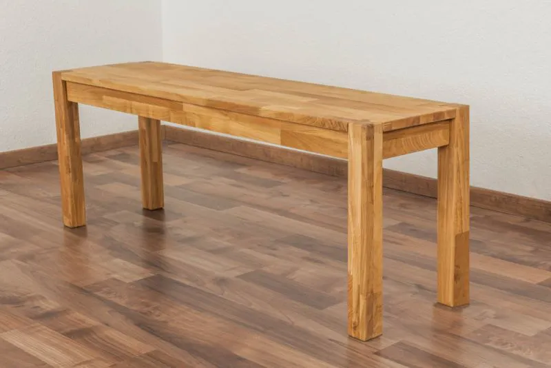 Banc en chêne massif Wooden Nature 134 | 120 x 33 cm | Design moderne | Finition naturelle