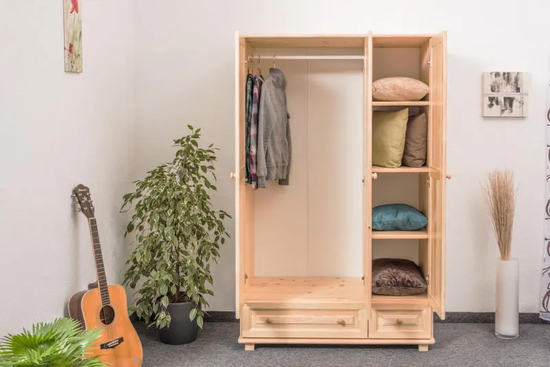 Armoire massif, Couleur: Naturel 190x133x60 cm Abbildung