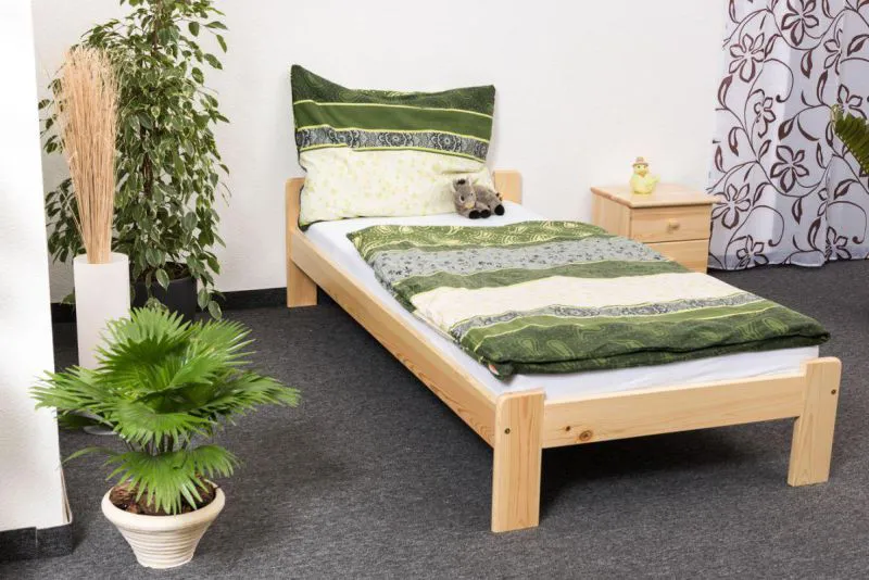 Lit en bois 90 x 200 cm Pin massif Naturel Abbildung