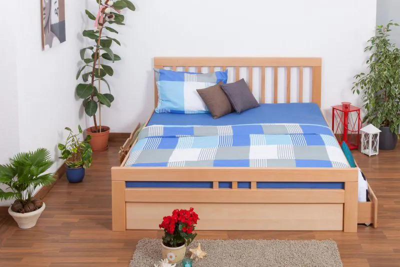 Lit Hêtre massif 180 x 200 cm Naturel Abbildung