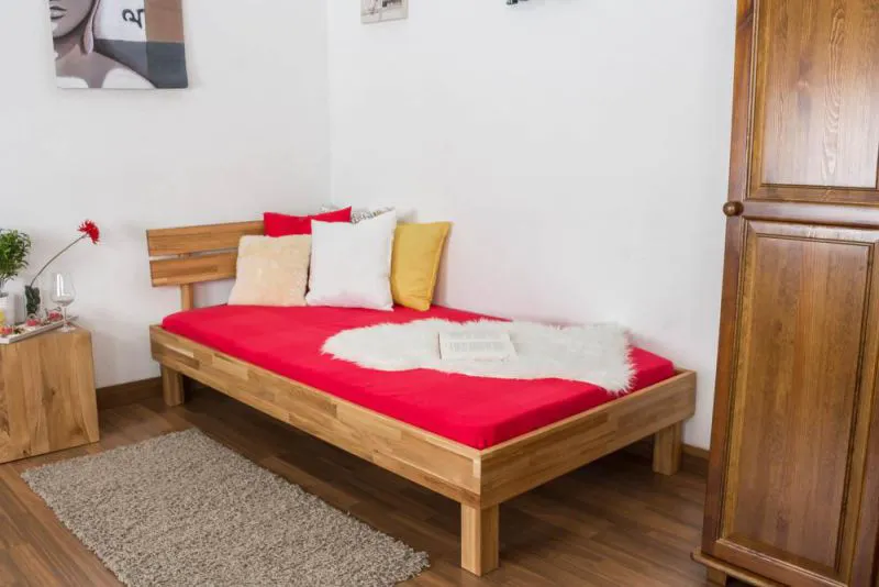 Bois massif Lit Chêne 90 x 200 cm huilé Abbildung