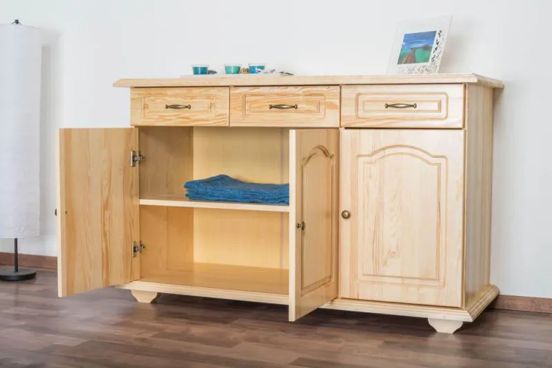 Buffet, Pin massif, Largeur: 139 cm, Couleur: Naturel Abbildung