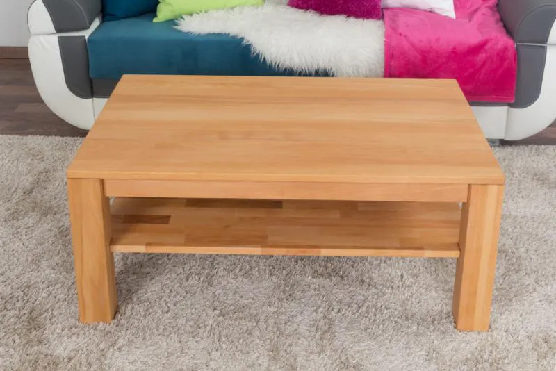 Table basse Hêtre Bois massif Couleur: Naturel 45x105x65 cm Abbildung