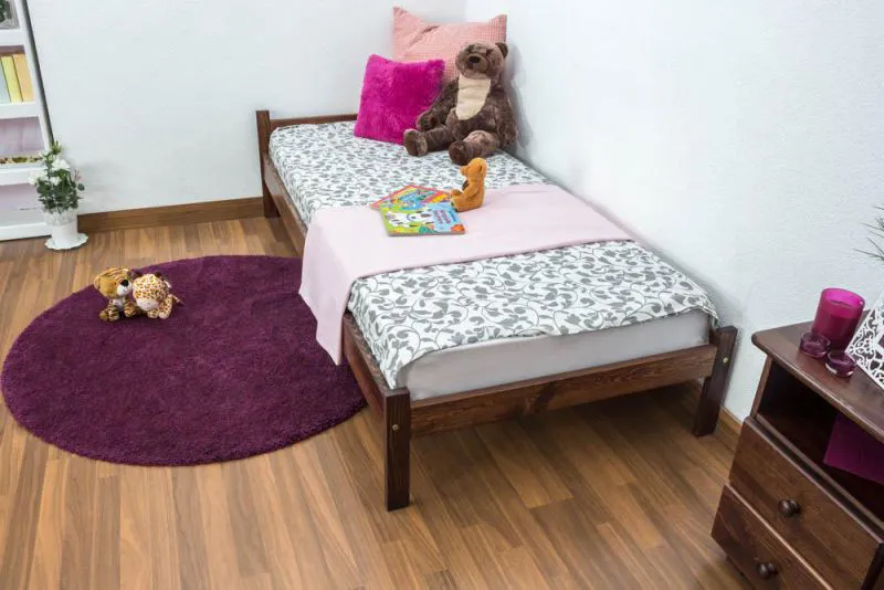 Lit 90 x 200 cm Pin massif Noisette Abbildung