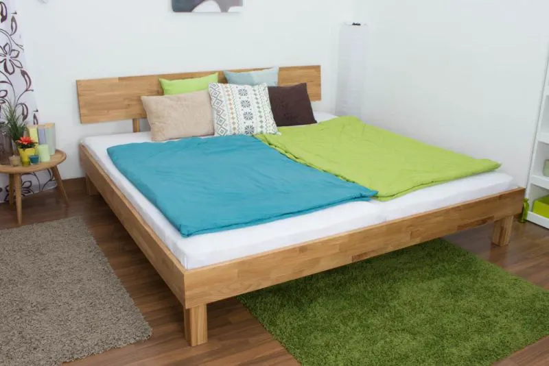 Chêne Lit en bois 200 x 200 cm huilé Abbildung