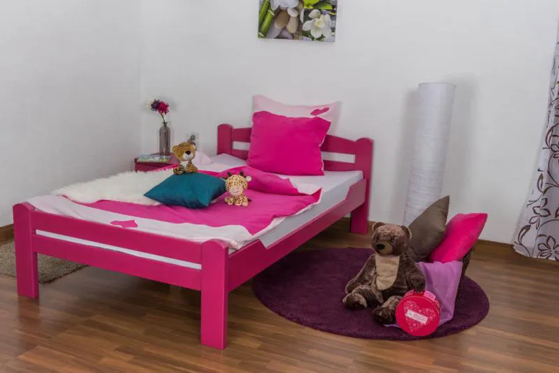 Hêtre Lit en bois Cadre de lit 120 x 200 cm Rose Abbildung