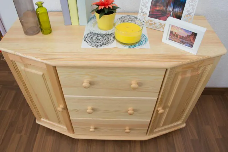 Sideboard, Bois massif, 118 cm de large Abbildung