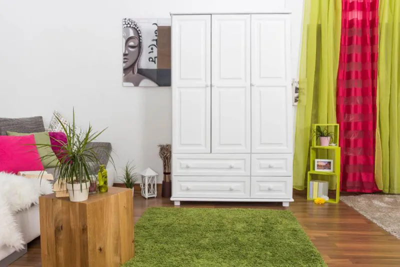 Armoire, Largeur: 133 cm, Couleur: Blanc Abbildung