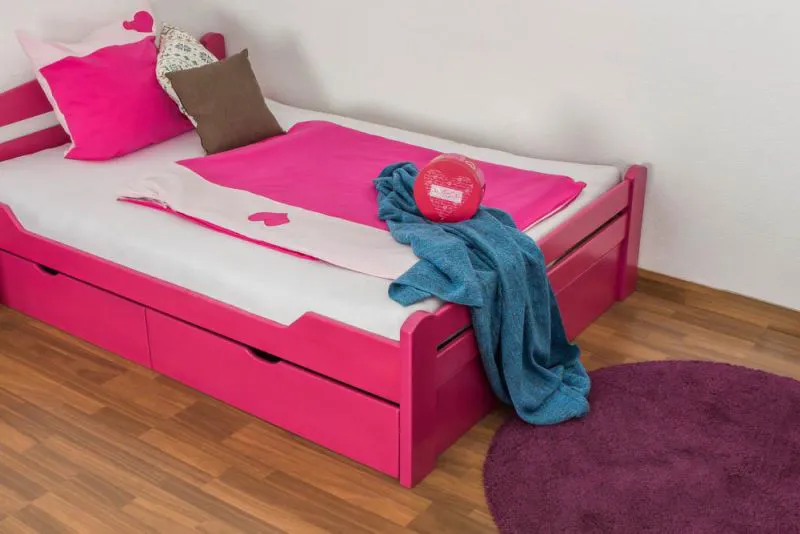 Lit Hêtre 140 x 200 cm Rose Abbildung