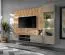 Meuble-paroi / Couleur : Gris argile / Chêne Artisan / Fonction push-to-open / 200 x 35 x 148 cm / incl. éclairage LED / 1 vitrine / 1 armoire basse TV / 1 panneau arrière