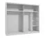 Étagère fonctionnelle pour armoires à portes coulissantes, blanc, dimensions : 153 x 48 x 41,5 cm, pour armoires de 245 cm de large