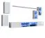 Ensemble mural salon Volleberg 65 blanc | 150 x 280 x 40 cm | Grand espace de rangement