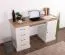 Bureau Badile 17, Couleur : Pin blanc / Marron - 80 x 147 x 55 cm (h x l x p)