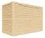 Abri de jardin Coswig 01, Naturel - abri de jardin en éléments de 18 mm, Surface : 2,14 m², Toit plat