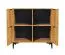Commode contemporaine 4 portes Calmuco 10 | Chêne doré & Noir | 86 x 86 x 40,5 cm | Finition premium