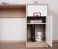 Bureau enfant Fabian 10 | Chêne clair, blanc et rose | 78 x 120 x 50 cm | Rangement optimisé