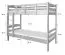 Lits superposés 90 x 200 cm pour adultes "Easy Premium Line" K17/n, Hauteur 174 cm, hêtre massif laqué naturel, séparable, grand espace entre les lits