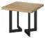 Table basse Slatina 33 | Chêne / Noir | 60 x 60 x 50 cm | Design moderne et robuste