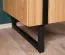 Armoire Slatina 48 | Chêne/Noir | 203 x 56 x 63 cm | Teilmassiv, Design moderne, Fonction push-to-open